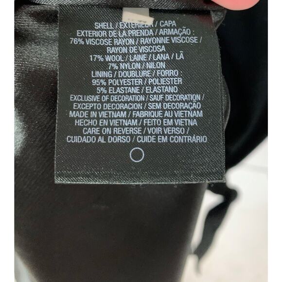 ELIE TAHARI Tie Waist Layered Look Sweater Dress Tiered Viscose Wool Black 8 - Picture 9 of 10